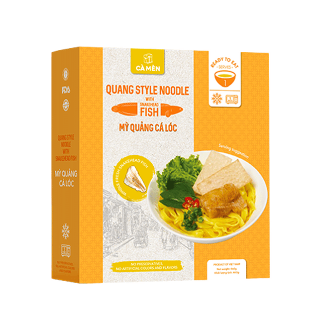 CA MEN Quang Style Noodle With Snakehead Fish 460G (Case 20)