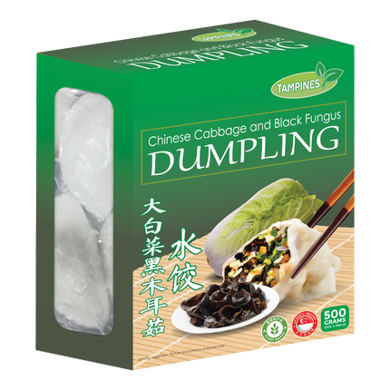 TAMPINES Chinese Cabbage and Black Fungus Dumplings 500g (Frozen) (Case 15)
