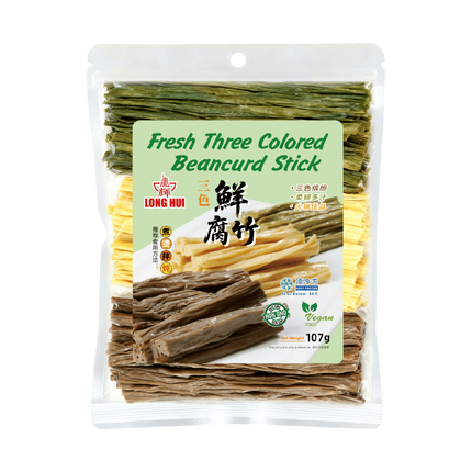 LONGHUI Fresh Three Colored Beancurd Stick 107g (Case 30)