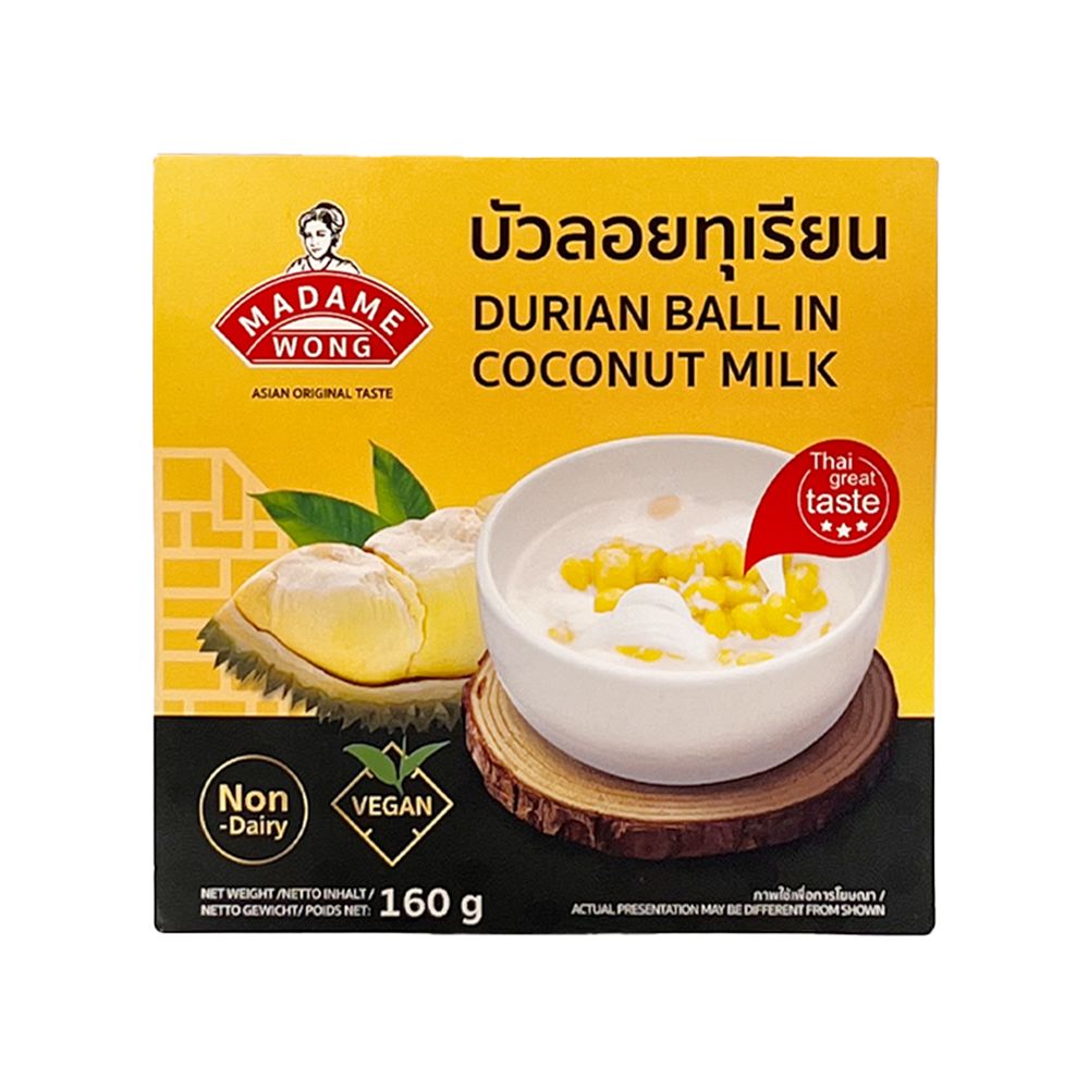 MADAME WONG Durian Ball in Coconut Milk 160g (Case 12)