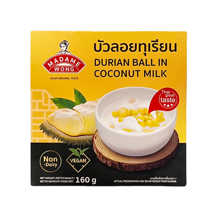 MADAME WONG Durian Ball in Coconut Milk 160g (Case 12)