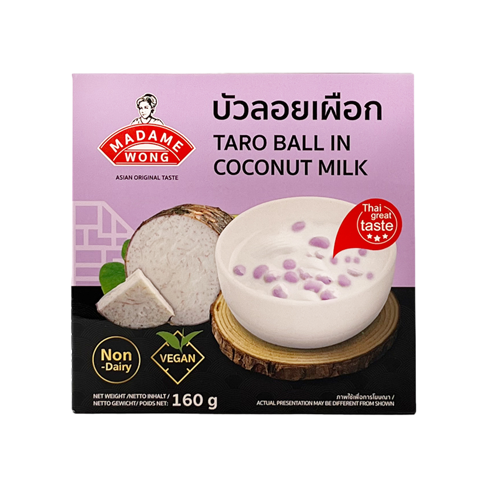 MADAME WONG Taro Ball in Coconut Milk 160g (Case 12)