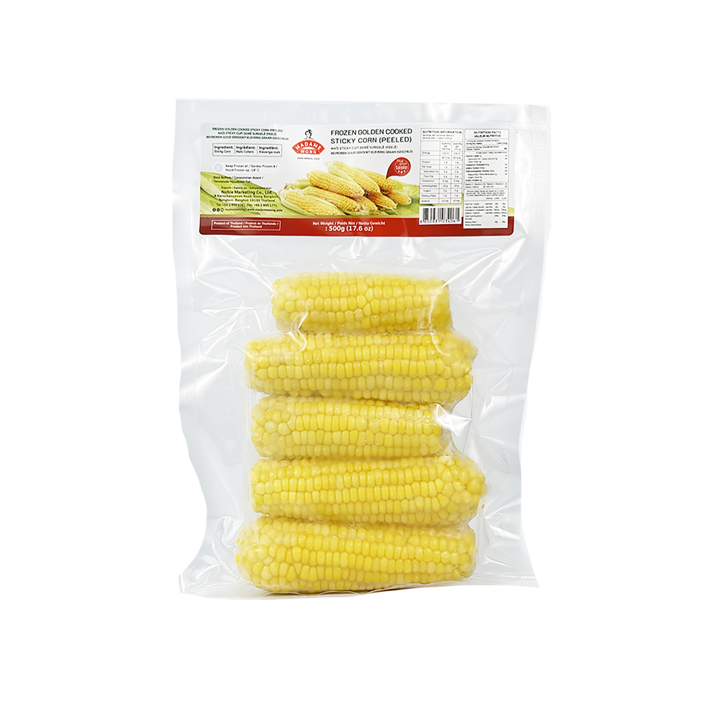 MADAME WONG Frozen Cooked Sticky Corn (Peeled) 500g (Case 30)