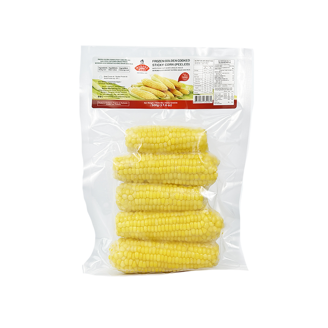 MADAME WONG Frozen Cooked Sticky Corn (Peeled) 500g (Case 30)
