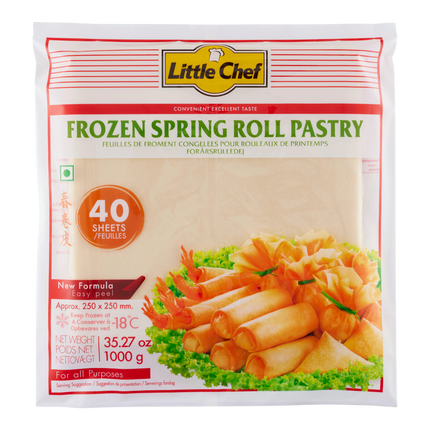 LITTLE CHEF Spring Roll Pastry 10 SQ In 1kg (Case 20)