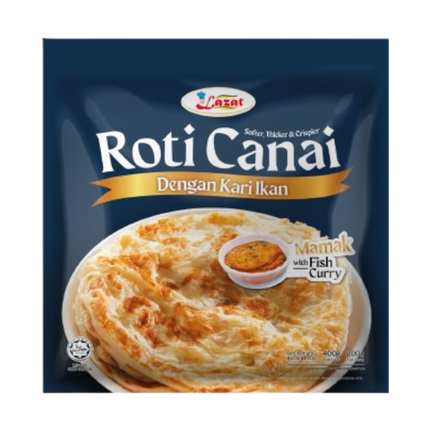 LAZAT ROTI CANAI- FISH CURRY 4'S 600g (Frozen) (Case 20)