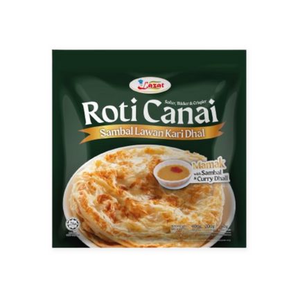 LAZAT ROTI CANAI - SAMBAL LAWAN CURRY DHALL 4'S 660g (Frozen) (Case 20)