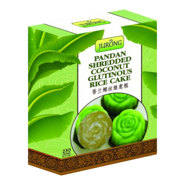 Jurong Pandan Shredded Coconut Glutinous Rice Cake 230g (Frozen) (Case 24)