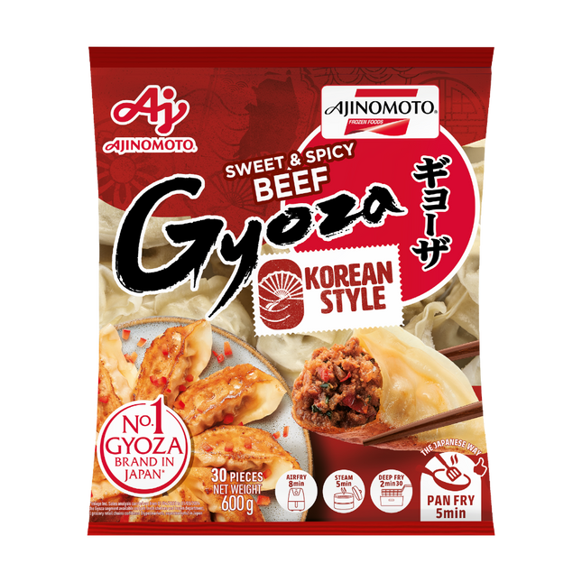 AJINOMOTO Korean Style Sweet & Spicy Beef Gyoza 600g (Case 10)