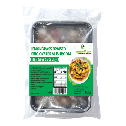 The Plantbase Store Lemongrass Braised King Oyster Mushroom 250g (Frozen) (Case 20)