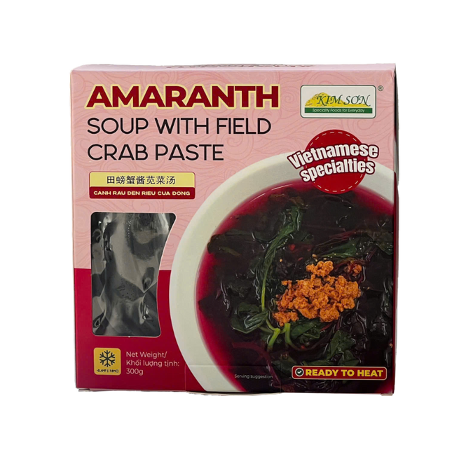 KIM SON Amaranth Soup With Field Crab Paste 300G (Frozen) (Case 24)