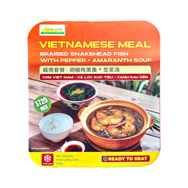 KIM SON Vietnameses Meal - Braised Snakehead Fish With Pepper 550G (Frozen) (Case 12)