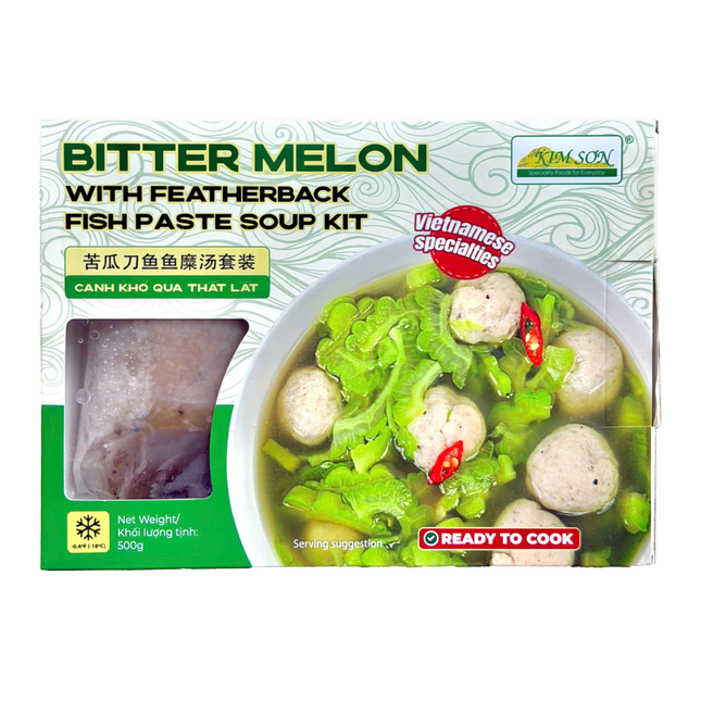 KIM SON Bitter Melon With Featherback Fish Paste Soup Kit 500G (Frozen) (Case 12)