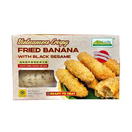 KIM SON Vietnamese Crispy Fried Banana With Black Sesame (2Pcs/Bag) 240G (Frozen) (Case 24)