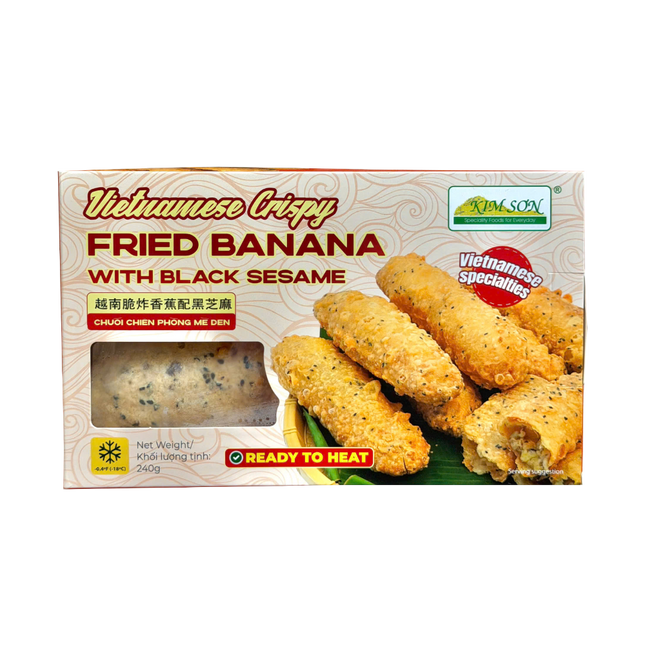 KIM SON Vietnamese Crispy Fried Banana With Black Sesame (2Pcs/Bag) 240G (Frozen) (Case 24)