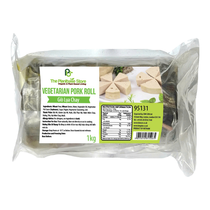 The Plantbase Store Vegetarian Pork Roll 1kg (Frozen) (Case 10)