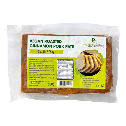 The Plantbase Store Vegan Roasted Cinnamon Pork Pate 500g (Frozen) (Case 20)