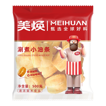 MEI HUAN Fried Dough Sticks For Hot Pot 500g (Frozen) (Case 12)