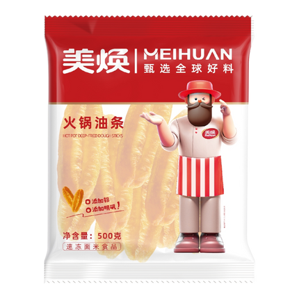 MEI HUAN Fried Mini Dough Sticks For Hot Pot 500g (Frozen) (Case 12)