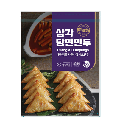 SGS MANDU Glass Noodle Triangle Shaped Dumpling 600g (Frozen) (Case 15)