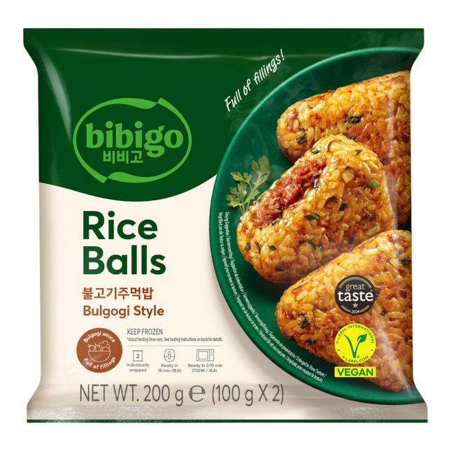 CJ BIBIGO Plant-Based Rice Ball Bulgogi 200g (Frozen) (Case 10)