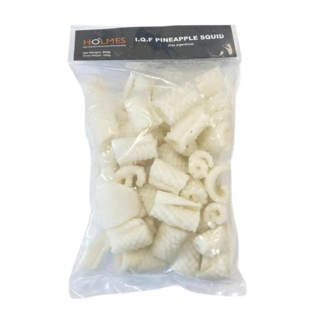 HOLMES IQF Pineapple Squid (800g net) 1kg (Chilled) (Case 10)