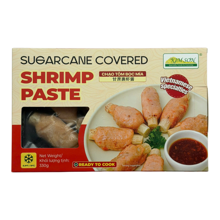 KIM SON Sugar Cane Covered Shrimp Paste 330G (Frozen) (Case 24)