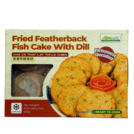 KIMSON Fried Featherback Fish Cake With Dill 500G (Frozen) (Case 20)