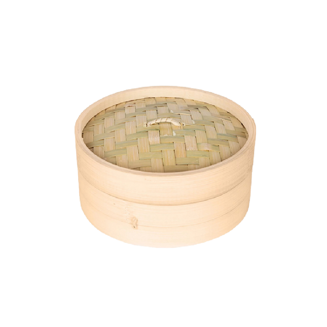 Longdan Bamboo Steamer Set 9 Inches (1 base, 1 lid) (Case 20)