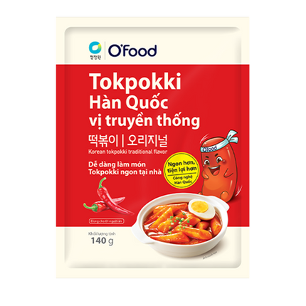 O'Food Korean Tokpokki Traditional Flavor 140g - Longdan Official Online Store
