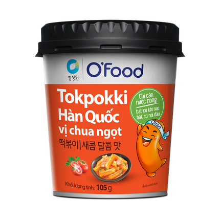 O'Food Korean Tokpokki Sweet & Sour Flavor 105g - Longdan Official Online Store