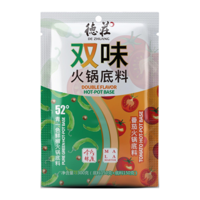 DEZHUANG Double Flavor Hot Pot Base Pure Green Tomato 300G - Longdan Online Supermarket