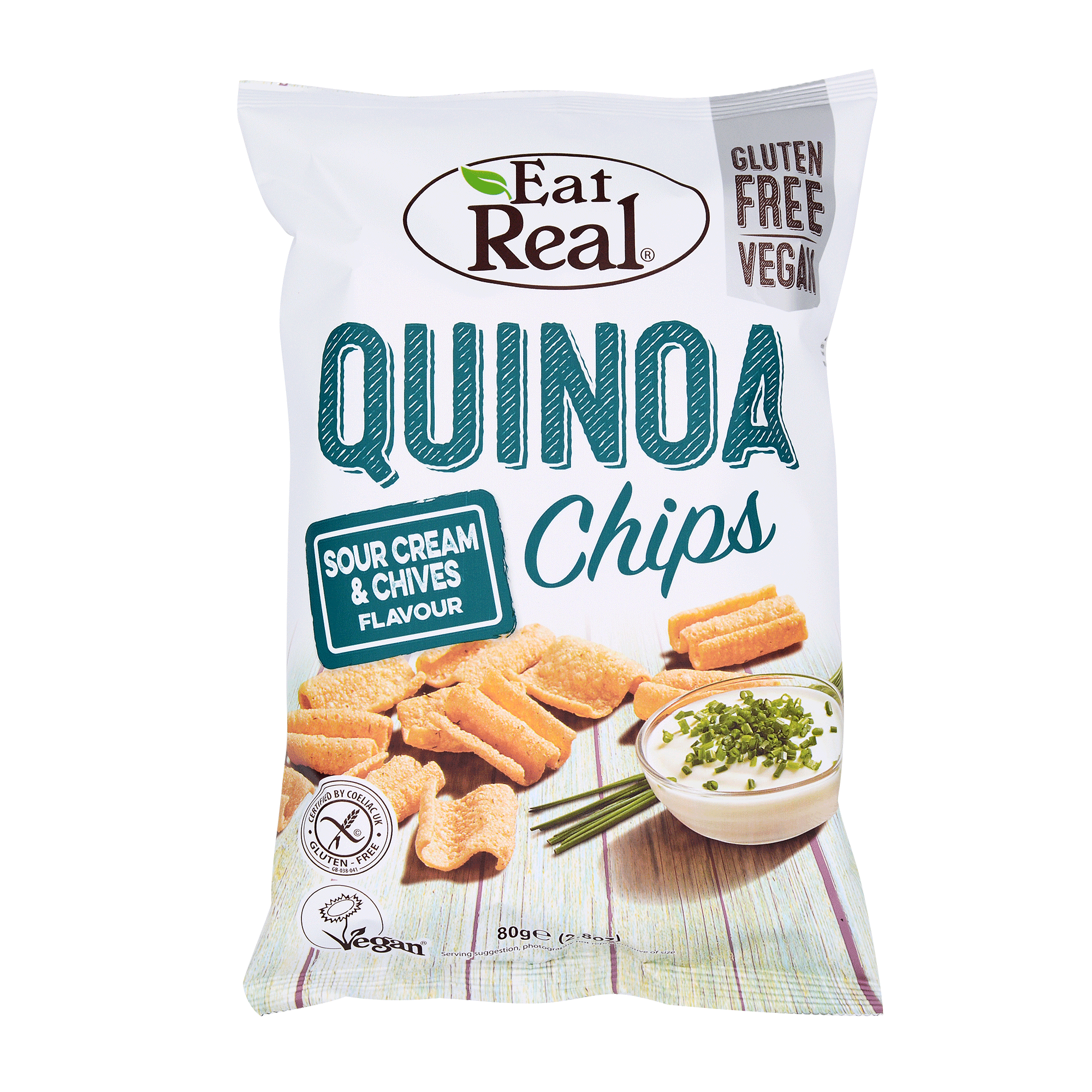 EAT REAL Quinoa Chips Cream & Chives 80g - Longdan Online Supermarket