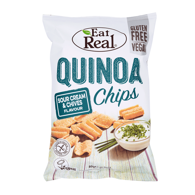 EAT REAL Quinoa Chips Cream & Chives 80g - Longdan Online Supermarket