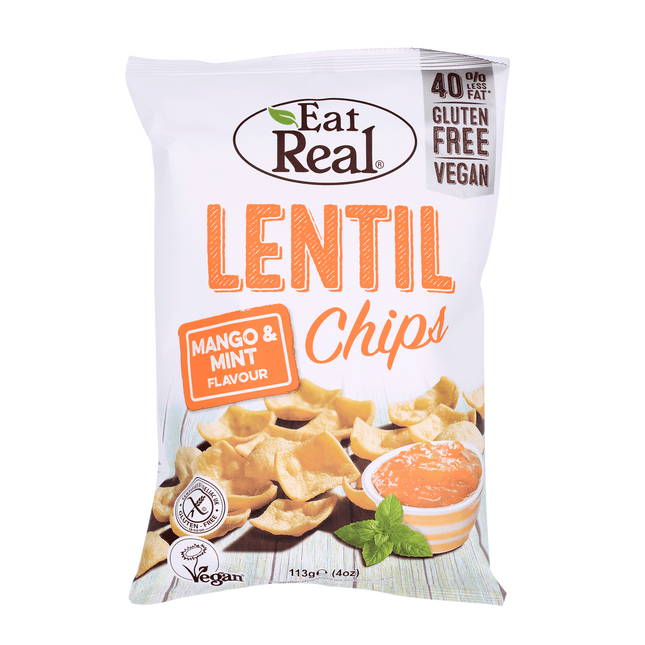 EAT REAL Lentil Chips Mango & Mint 113g - Longdan Online Supermarket