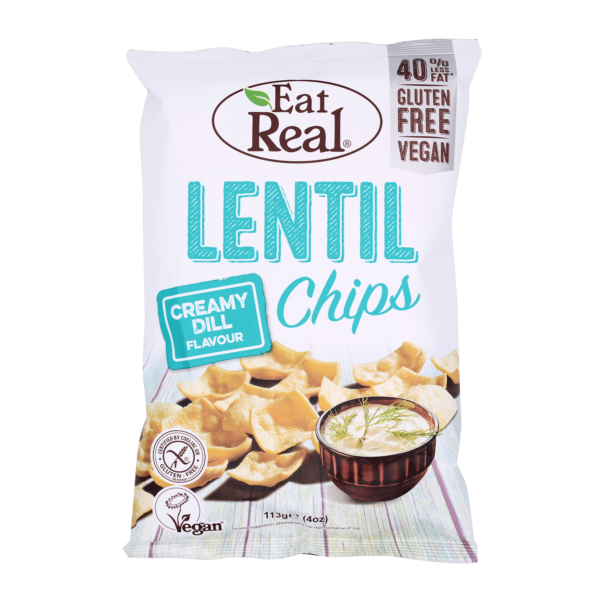 EAT REAL Lentil Chips Creamy Dill 113g - Longdan Online Supermarket