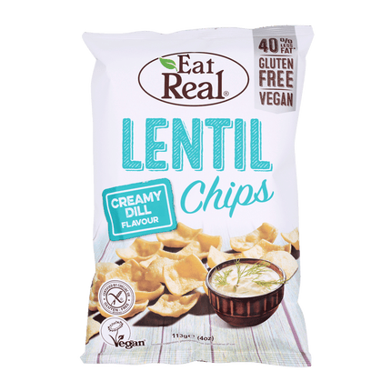 EAT REAL Lentil Chips Creamy Dill 113g - Longdan Online Supermarket