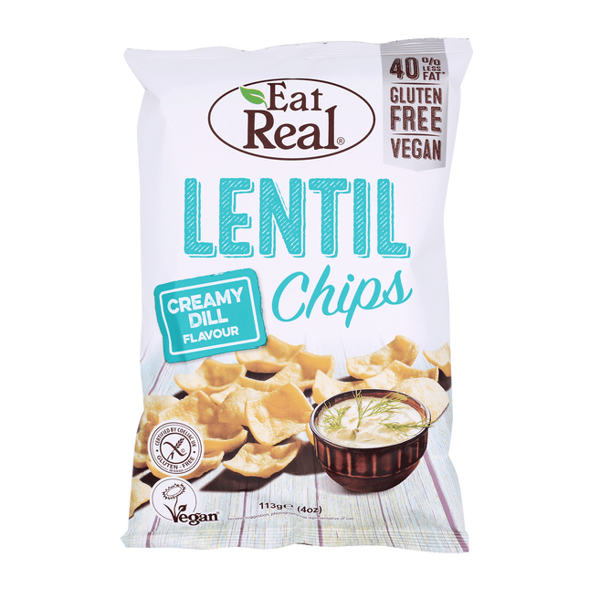 EAT REAL Lentil Chips Creamy Dill 113g - Longdan Online Supermarket