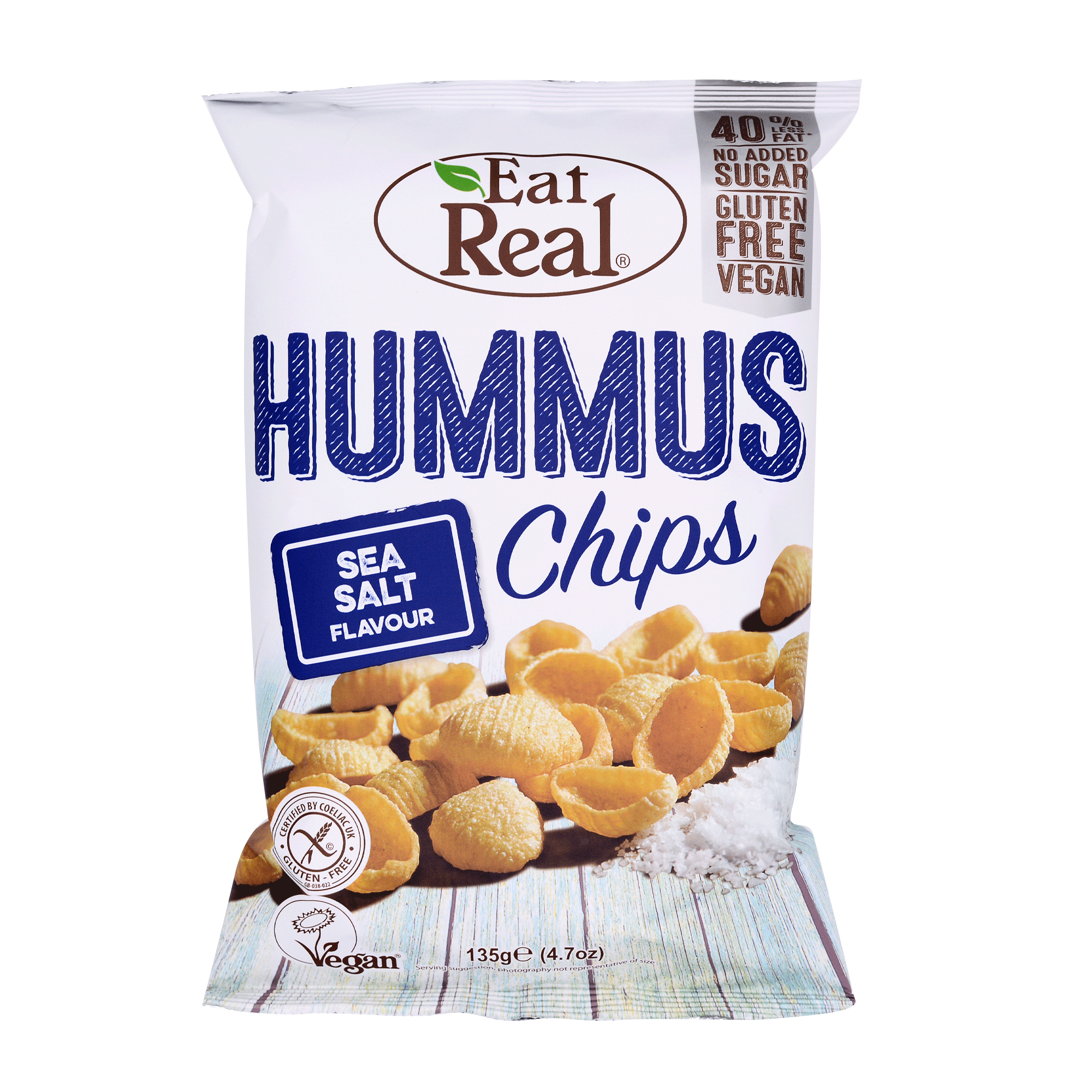 EAT REAL Hummus Sea Salt Chips 135g - Longdan Online Supermarket