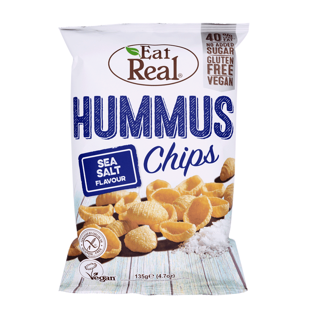 EAT REAL Hummus Sea Salt Chips 135g - Longdan Online Supermarket