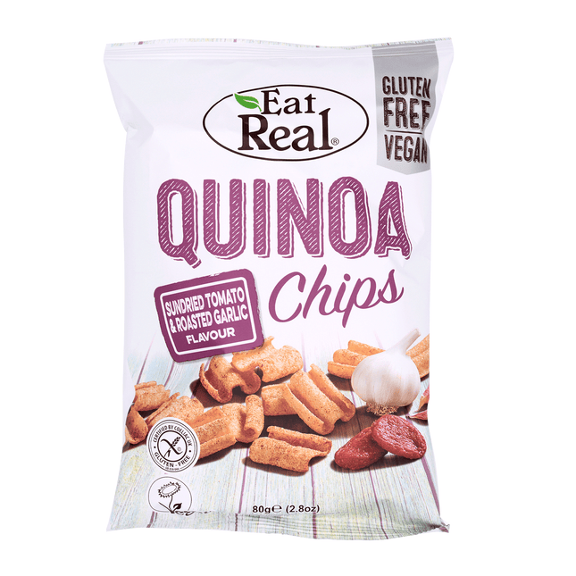 EAT REAL Quinoa Chips Tomato & Garlic 80g - Longdan Online Supermarket