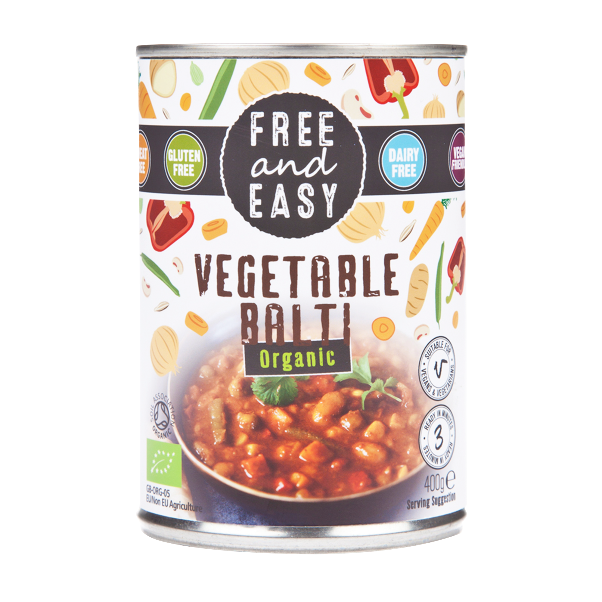 Free and Easy ORG Vegetable Balti 400g - Longdan Online Supermarket
