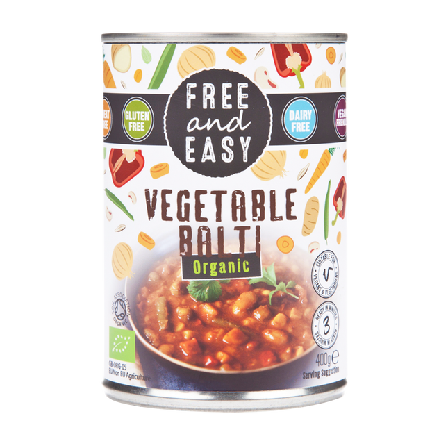 Free and Easy ORG Vegetable Balti 400g - Longdan Online Supermarket