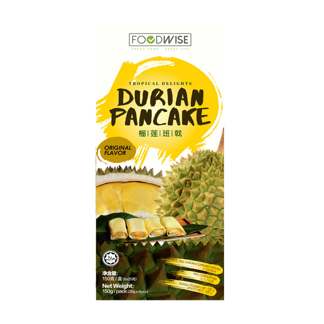 FOODWORTH Original Durian Pancake 150g (Frozen) - Longdan Official Online Store