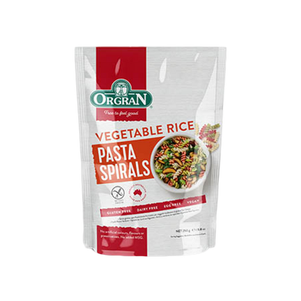 ORGRAN - Gluten Free Vegetable Rice Spirals Wheat & Gluten Free 250g - Longdan Official Online Store