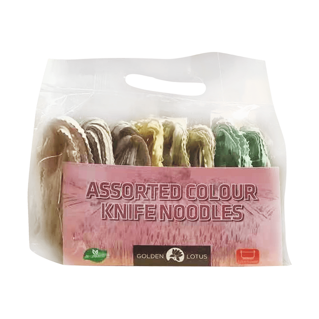 Golden Lotus Assorted Color Knife Noodles 400g (Case 20)