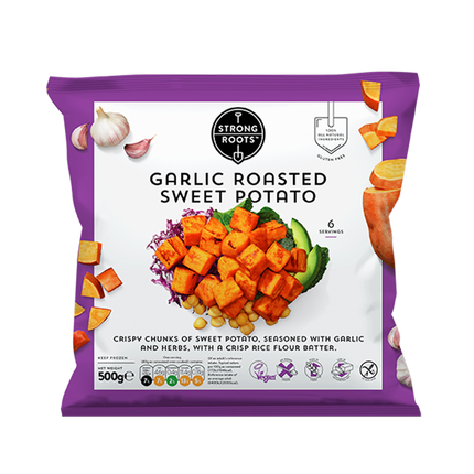 STRONG ROOTS Garlic Roasted Sweet Potato 500gr (Frozen) - Longdan Official Online Store