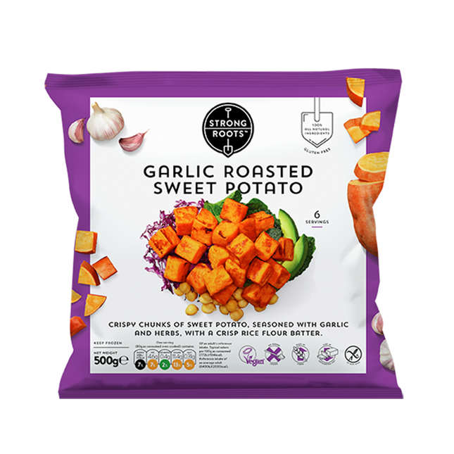 STRONG ROOTS Garlic Roasted Sweet Potato 500gr (Frozen) - Longdan Official Online Store