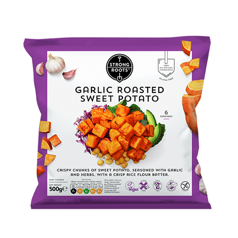 Strong Roots Frozen STRONG ROOTS Garlic Roasted Sweet Potato 500gr (Frozen) (Case 18 ...