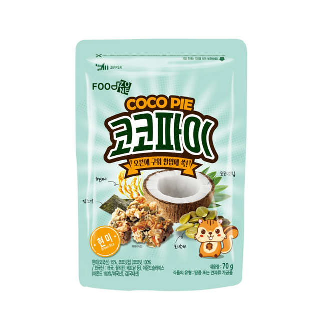 FOOD ZONE Coco Pie Brown Rice 70g (Case 20)